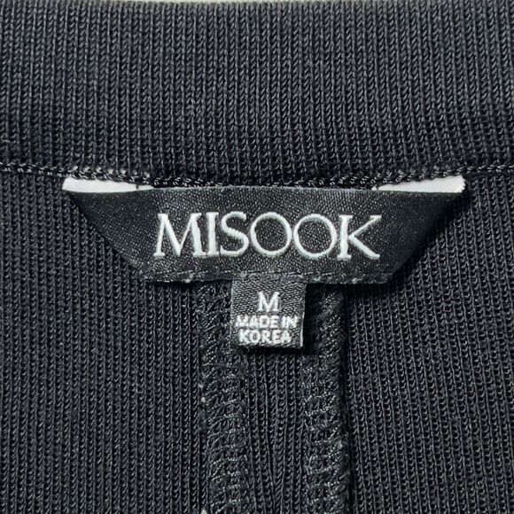 Misook Nancy Pull On Knit Pants Womens Sz M Black Straight Leg Elastic Waist - Picture 6 of 14